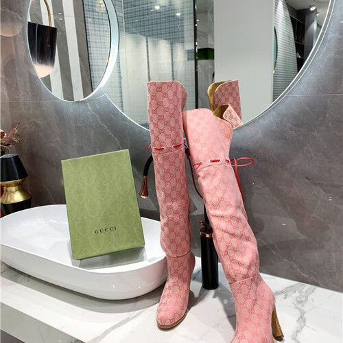 High Quality Luxury Gucci GG Over The Knee Boots – Style 12371 product detail