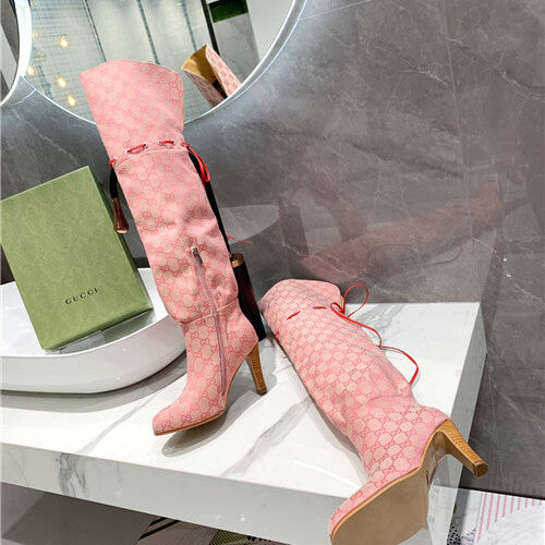 High Quality Luxury Gucci GG Over The Knee Boots – Style 12371 product detail