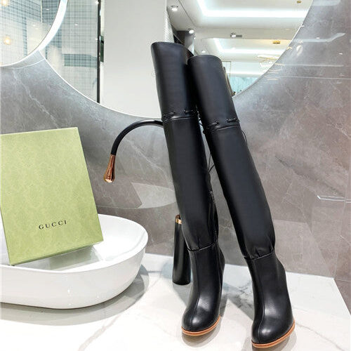 High Quality Luxury Gucci GG Over The Knee Boots – Style 77907 product detail