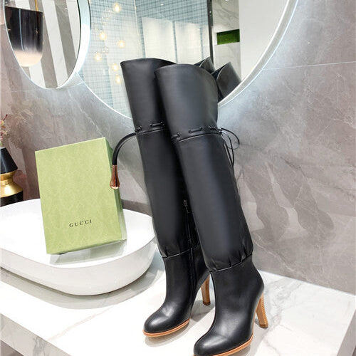 High Quality Luxury Gucci GG Over The Knee Boots – Style 77907 product detail