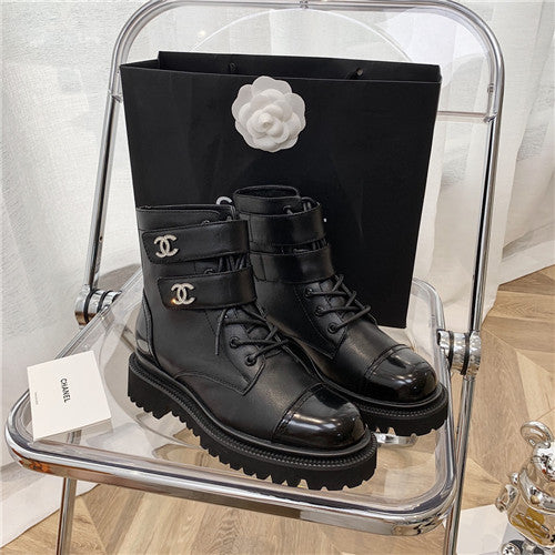 High Quality Luxury Chanel Velcro Short Boots – Style 00230