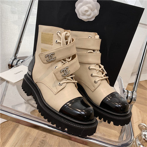 High Quality Luxury Chanel Velcro Short Boots alternate view
