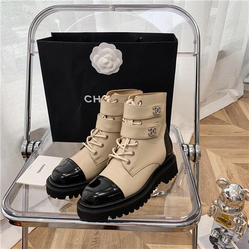 High Quality Luxury Chanel Velcro Short Boots