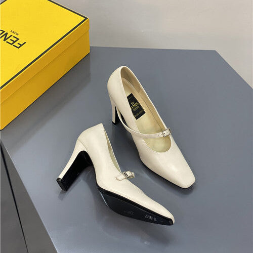 High Quality Luxury Fendi Square Heel High Heels – Style 85715 product detail