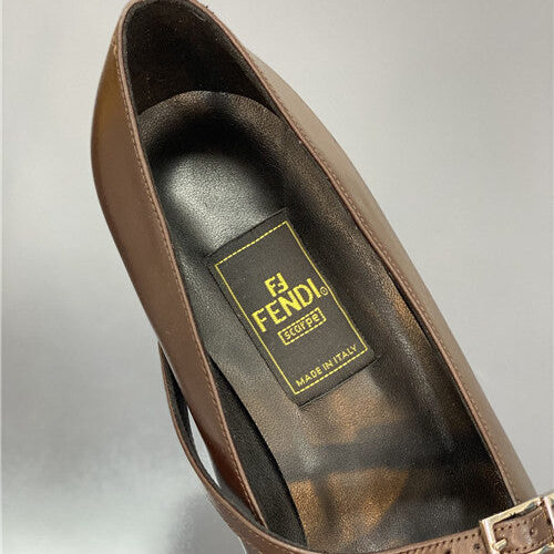 High Quality Luxury Fendi Square Heel High Heels product detail