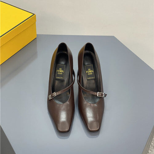 High Quality Luxury Fendi Square Heel High Heels product detail
