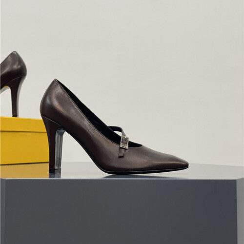 High Quality Luxury Fendi Square Heel High Heels product detail