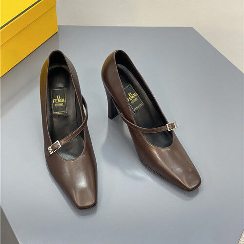 High Quality Luxury Fendi Square Heel High Heels product detail