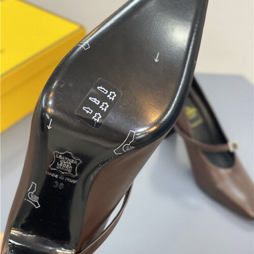 High Quality Luxury Fendi Square Heel High Heels product detail