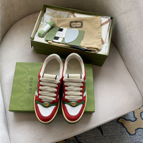 High Quality Luxury Gucci Screener Leather Sneaker Womens – Style 85811 product detail