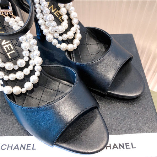 High Quality Luxury Chanel High Heel Pointed Pearl Sandals product detail