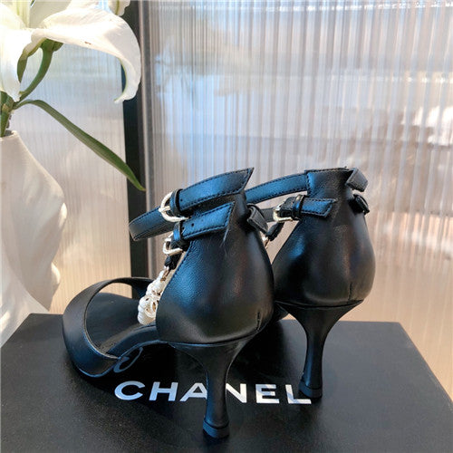 High Quality Luxury Chanel High Heel Pointed Pearl Sandals product detail