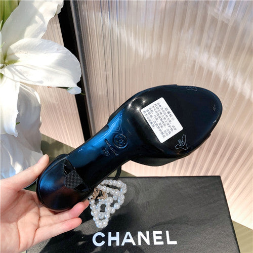 High Quality Luxury Chanel High Heel Pointed Pearl Sandals product detail