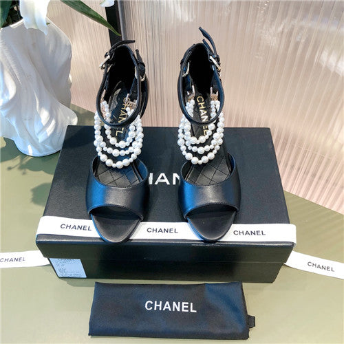 High Quality Luxury Chanel High Heel Pointed Pearl Sandals product detail