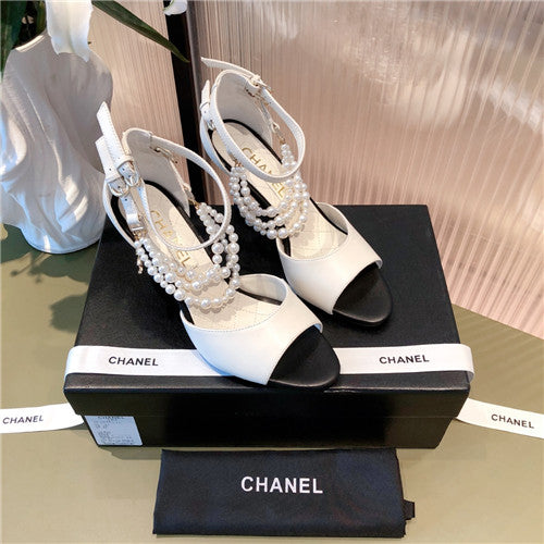 High Quality Luxury Chanel High Heel Pointed Pearl Sandals – Style 15334 product detail