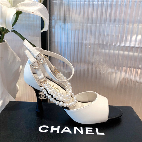 High Quality Luxury Chanel High Heel Pointed Pearl Sandals – Style 15334 product detail