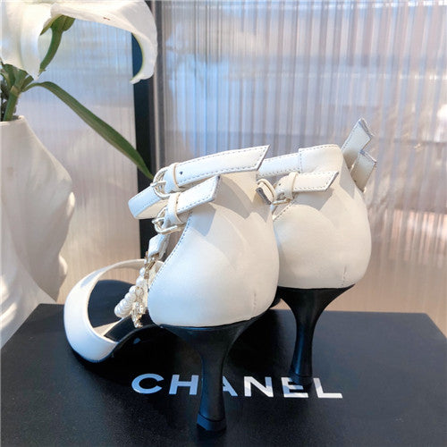 High Quality Luxury Chanel High Heel Pointed Pearl Sandals – Style 15334 product detail