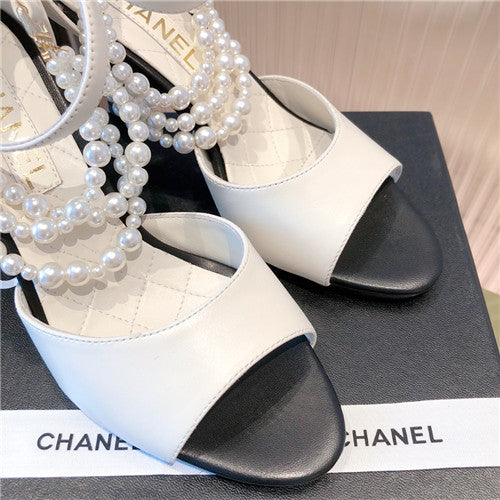 High Quality Luxury Chanel High Heel Pointed Pearl Sandals – Style 15334 product detail