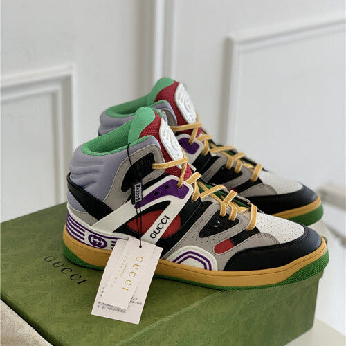 High Quality Luxury Gucci Basket High Top Sneakers