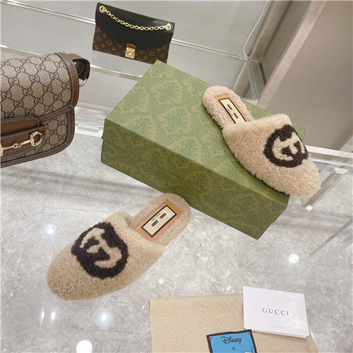 High Quality Luxury Gucci Wool Logo Slippers – Style 09299 alternate view