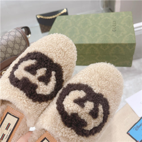 High Quality Luxury Gucci Wool Logo Slippers – Style 09299 product detail