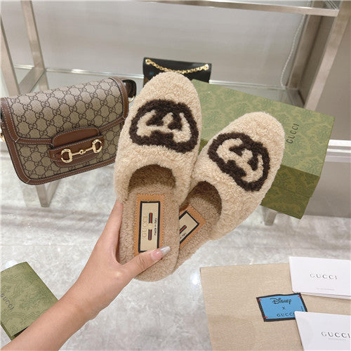 High Quality Luxury Gucci Wool Logo Slippers – Style 09299 product detail