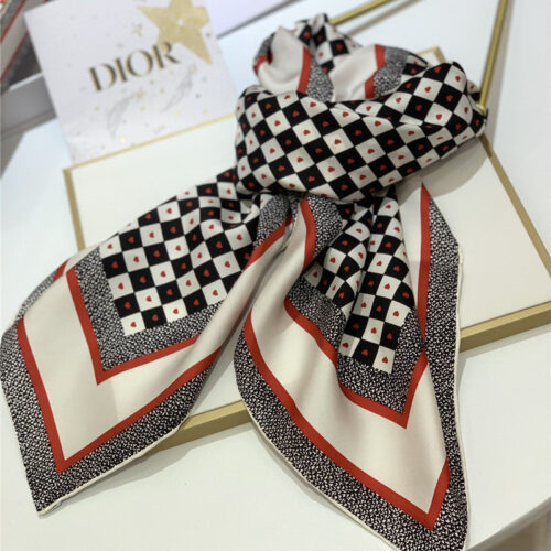 High Quality Luxury Dior Amour Square Scarf alternate view