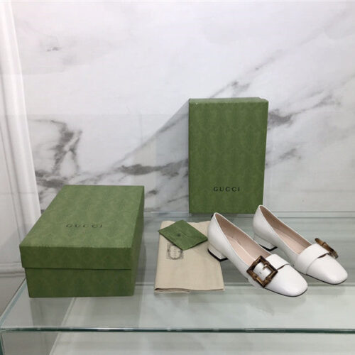 High Quality Luxury Gucci Bamboo Buckle Shoes alternate view