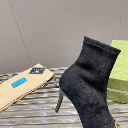 High Quality Luxury Gucci Pointed Toe High-Heeled Ankle Boots – Style 98899 product detail