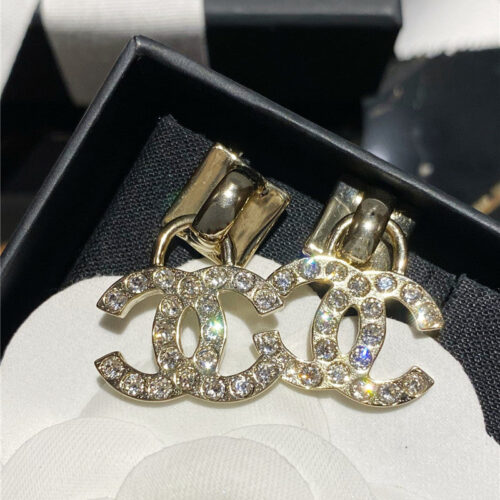 High Quality Luxury Chanel Swarovski Crystal Diamond Earrings – Style 50500