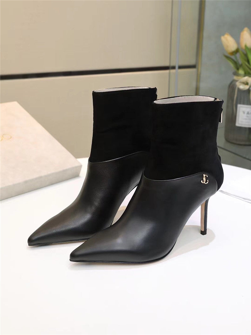 High Quality Luxury Jimmy Choo Pointed High Heel Ankle Boots – Style 41175 product detail