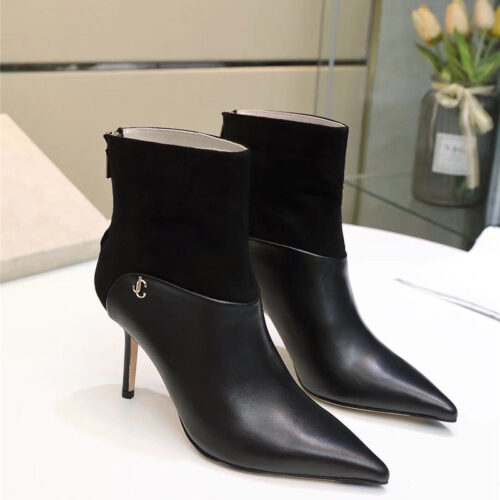 High Quality Luxury Jimmy Choo Pointed High Heel Ankle Boots – Style 41175