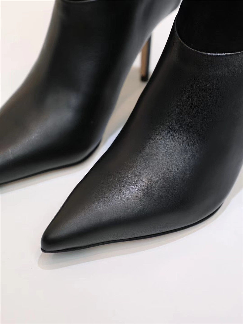 High Quality Luxury Jimmy Choo Pointed High Heel Ankle Boots – Style 41175 product detail