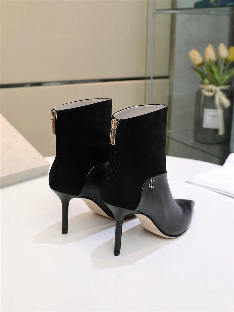 High Quality Luxury Jimmy Choo Pointed High Heel Ankle Boots – Style 41175 product detail