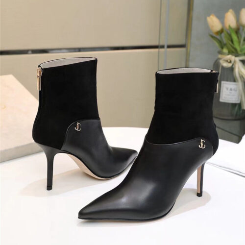High Quality Luxury Jimmy Choo Pointed High Heel Ankle Boots – Style 41175 product detail