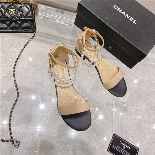 High Quality Luxury Chanel Pearl Sandals Womens alternate view
