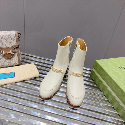 High Quality Luxury Gucci Flat Chain Boots – Style 00019 product detail