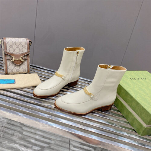 High Quality Luxury Gucci Flat Chain Boots – Style 00019 alternate view