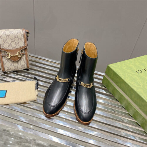 High Quality Luxury Gucci Flat Chain Boots product detail