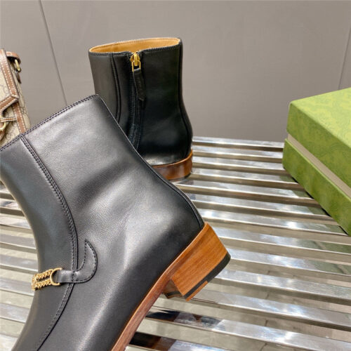 High Quality Luxury Gucci Flat Chain Boots product detail
