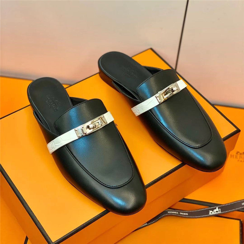 High Quality Luxury Hermes Mueller Slippers product detail