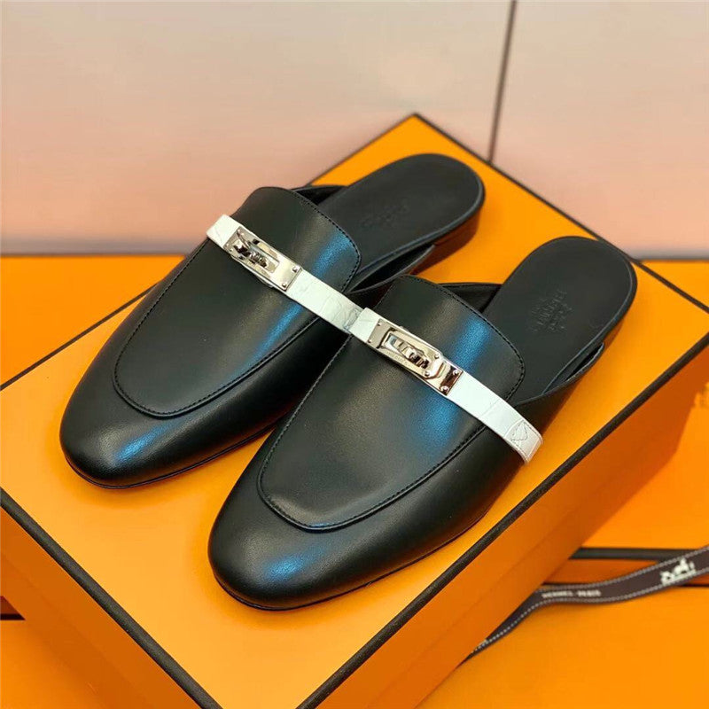 High Quality Luxury Hermes Mueller Slippers