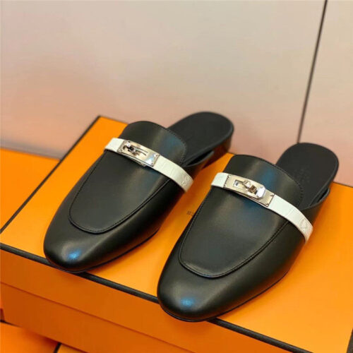 High Quality Luxury Hermes Mueller Slippers product detail