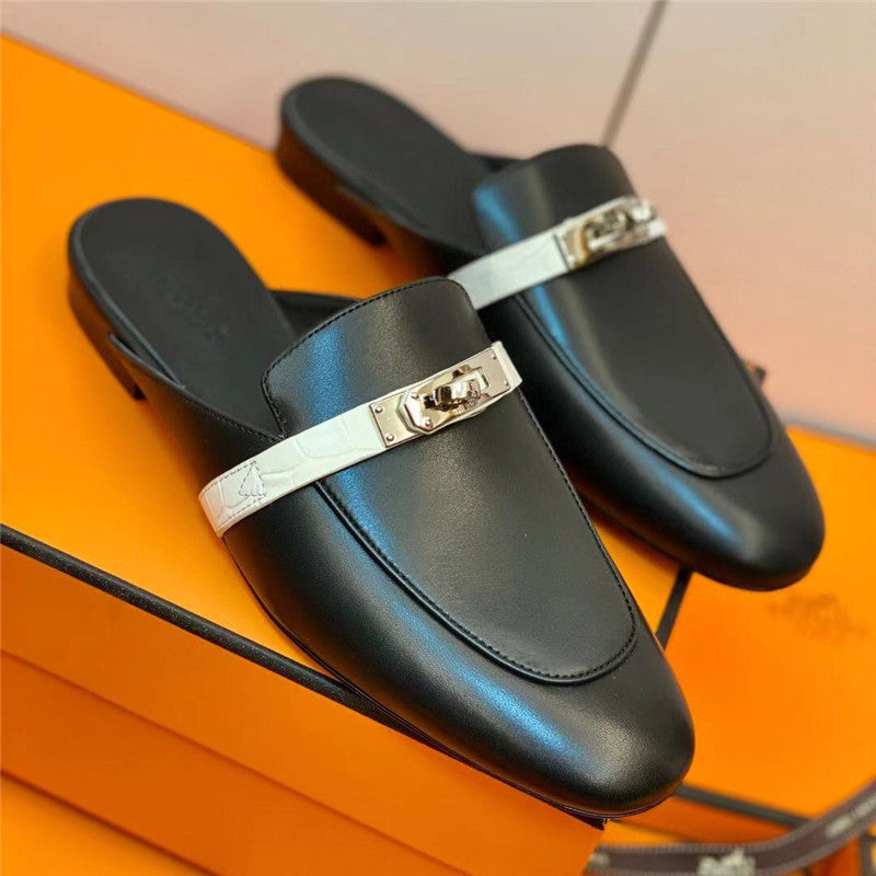 High Quality Luxury Hermes Mueller Slippers product detail