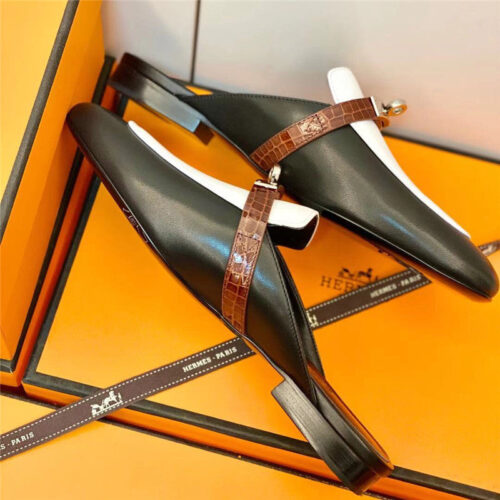 High Quality Luxury Hermes Mueller Slippers – Style 01987 product detail