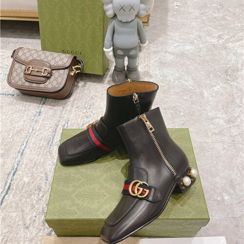 High Quality Luxury Gucci GG Classic Short Boots – Style 47987 product detail