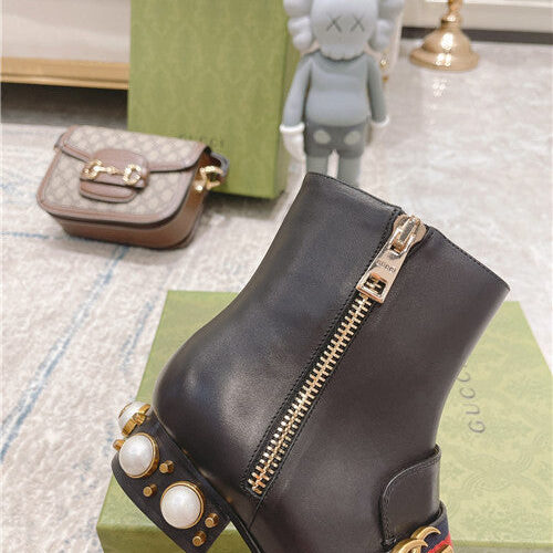 High Quality Luxury Gucci GG Classic Short Boots – Style 47987 product detail