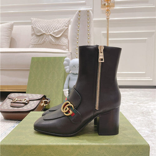 High Quality Luxury Gucci GG Classic Short Boots – Style 13523 alternate view