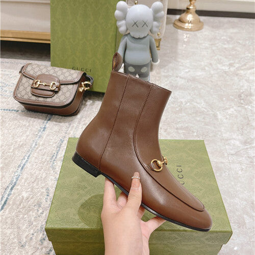 High Quality Luxury Gucci Horsebit Short Boots alternate view