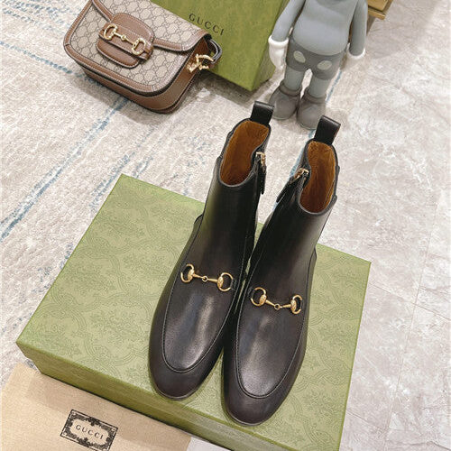 High Quality Luxury Gucci Horsebit Short Boots – Style 10963 alternate view